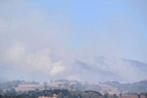 Mt Canobolas Orange on fire, north face