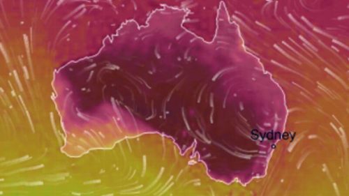 Australian heat map for 15 Jan 2019
